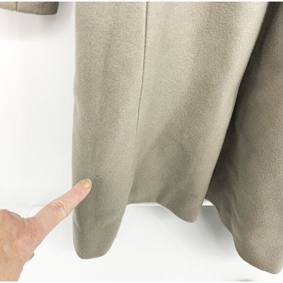 Manoush Anthropologie Gray Wool Coat Ruffle Neckline Size 2 - Picture 8 of 12